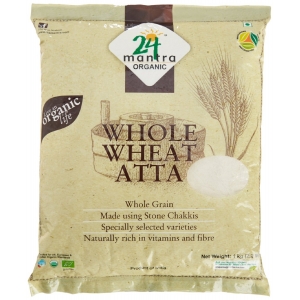24 Mantra Organic Wholewheat Atta Premium, 1kg