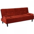 Kurl-on Clicker Three Seater Sofa Cum Bed (Red) 