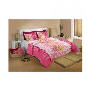  Raymond Double Cotton Abstract Bed Sheet