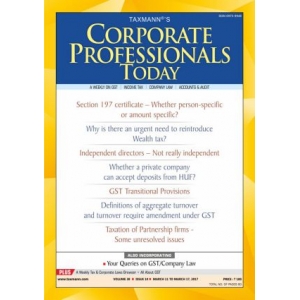 The Taxmann book of Corporate Professionals Today 