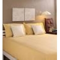  Tangerine Yellow Cotton King Size Bed Sheet - Set of 3